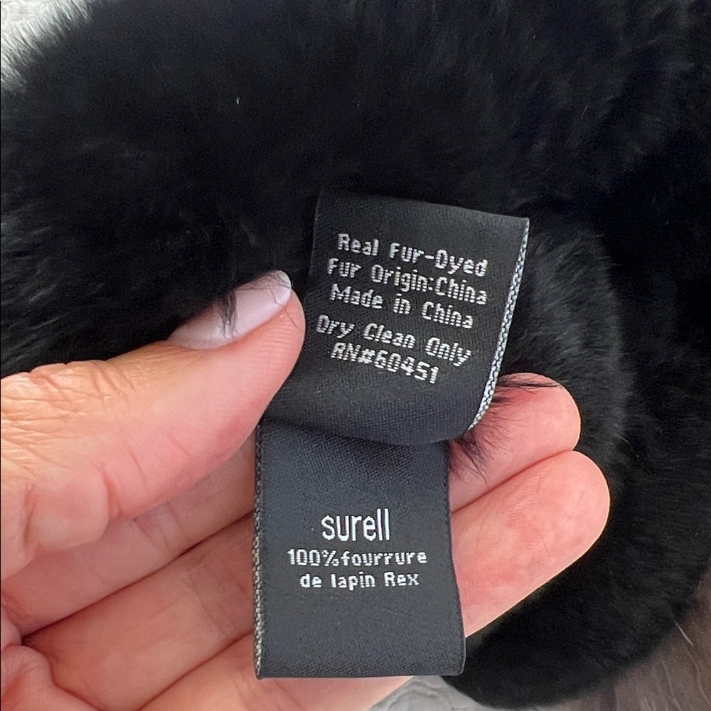 Surell Black and Gray Fur Wrap - Picture 4 of 5